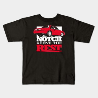 Notch Above the Rest Fox Body Ford Mustang Kids T-Shirt